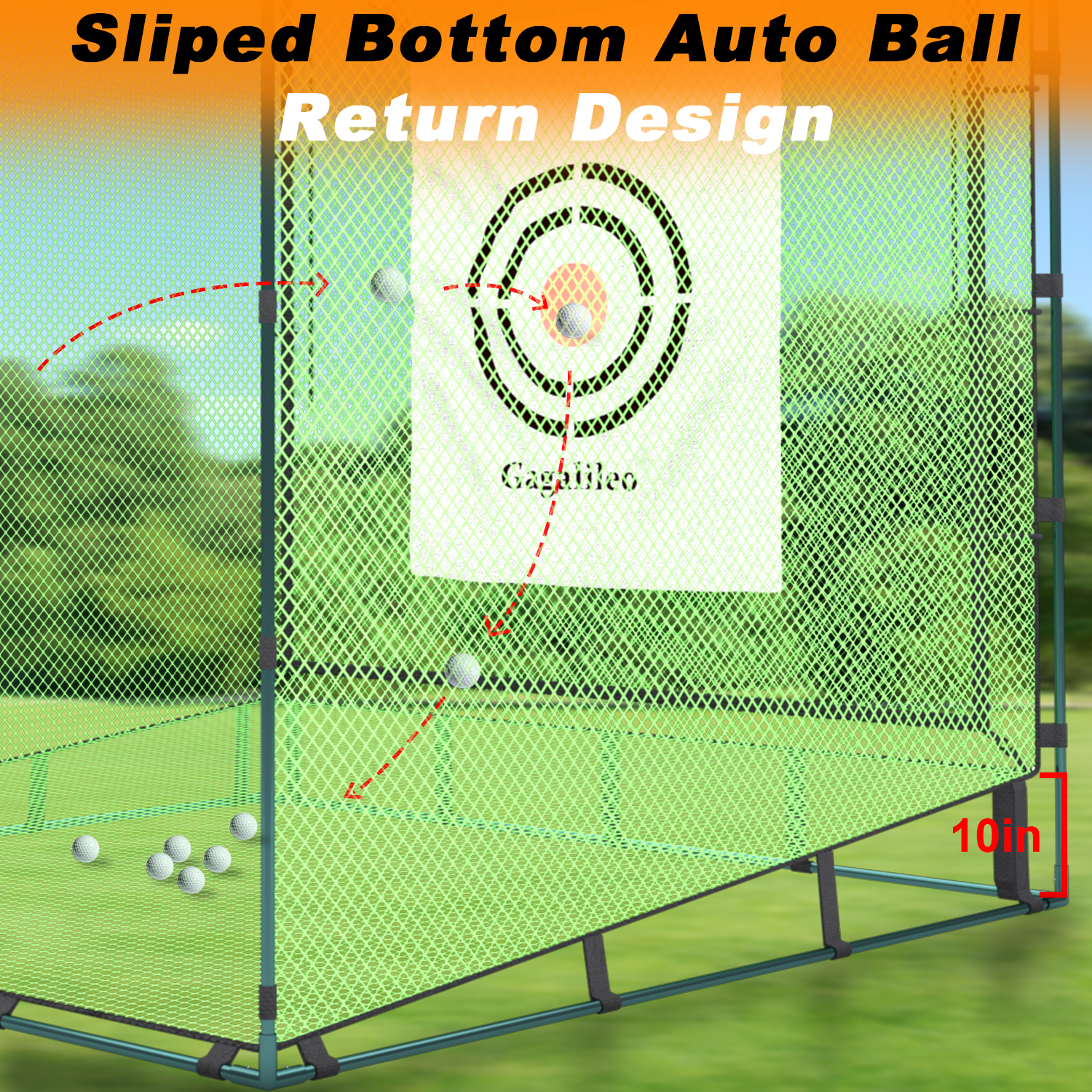 Gagalileo Golf Hitting cage 10x10x10ft