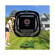 Galileo 7'X7'X4' Pop Up Automatic Ball Return Golf Net | Black