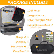 Golf Hitting Practice Nets for Backyard Frame and Net 4x7x10Ft