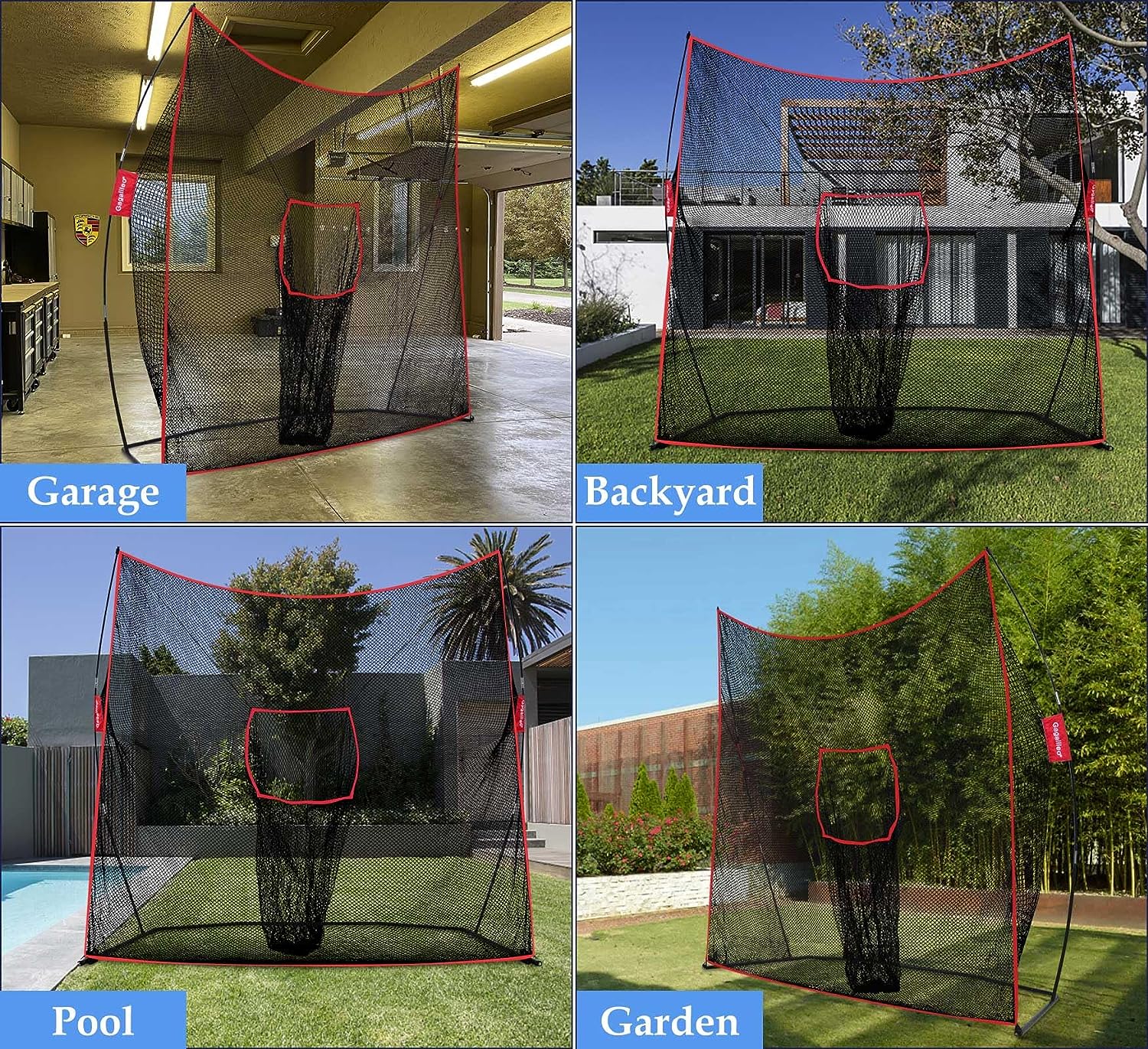 8X8X3 Gagalileo Golf Hitting Nets for Backyard/Heavy Duty