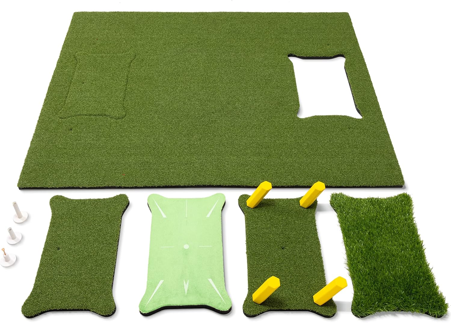 Galileo 5 ft x 4 ft PRO Golf Practice Hitting Mat, Includes 5 Interchangeable Inserts for the Ultimate At-Home Instruction