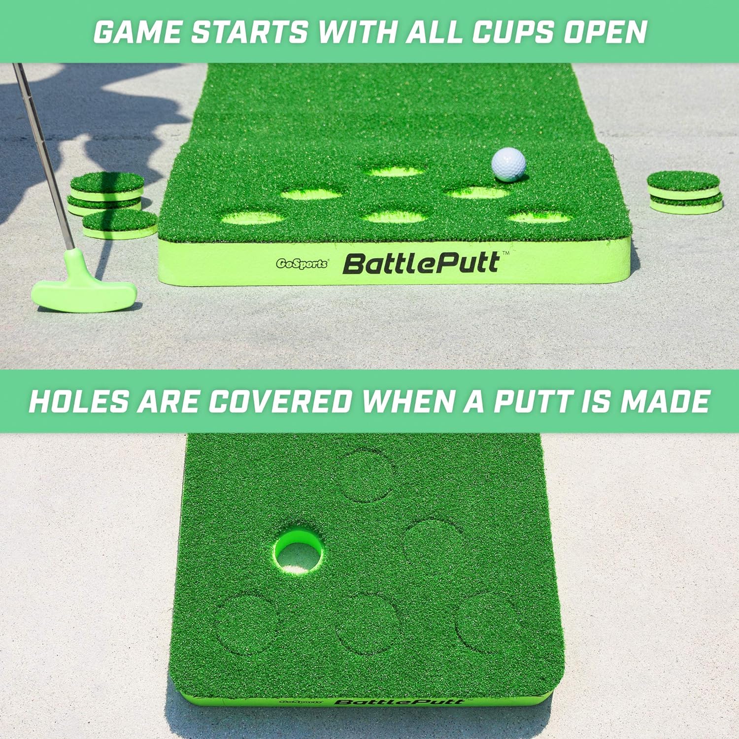 Outdoor Green, 2 Putters & Balls – Fun Competitive Duel for All Ages