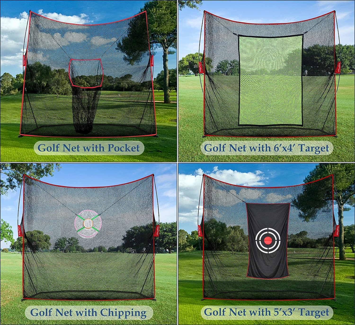 8X8X3 Gagalileo Golf Hitting Nets for Backyard/Heavy Duty