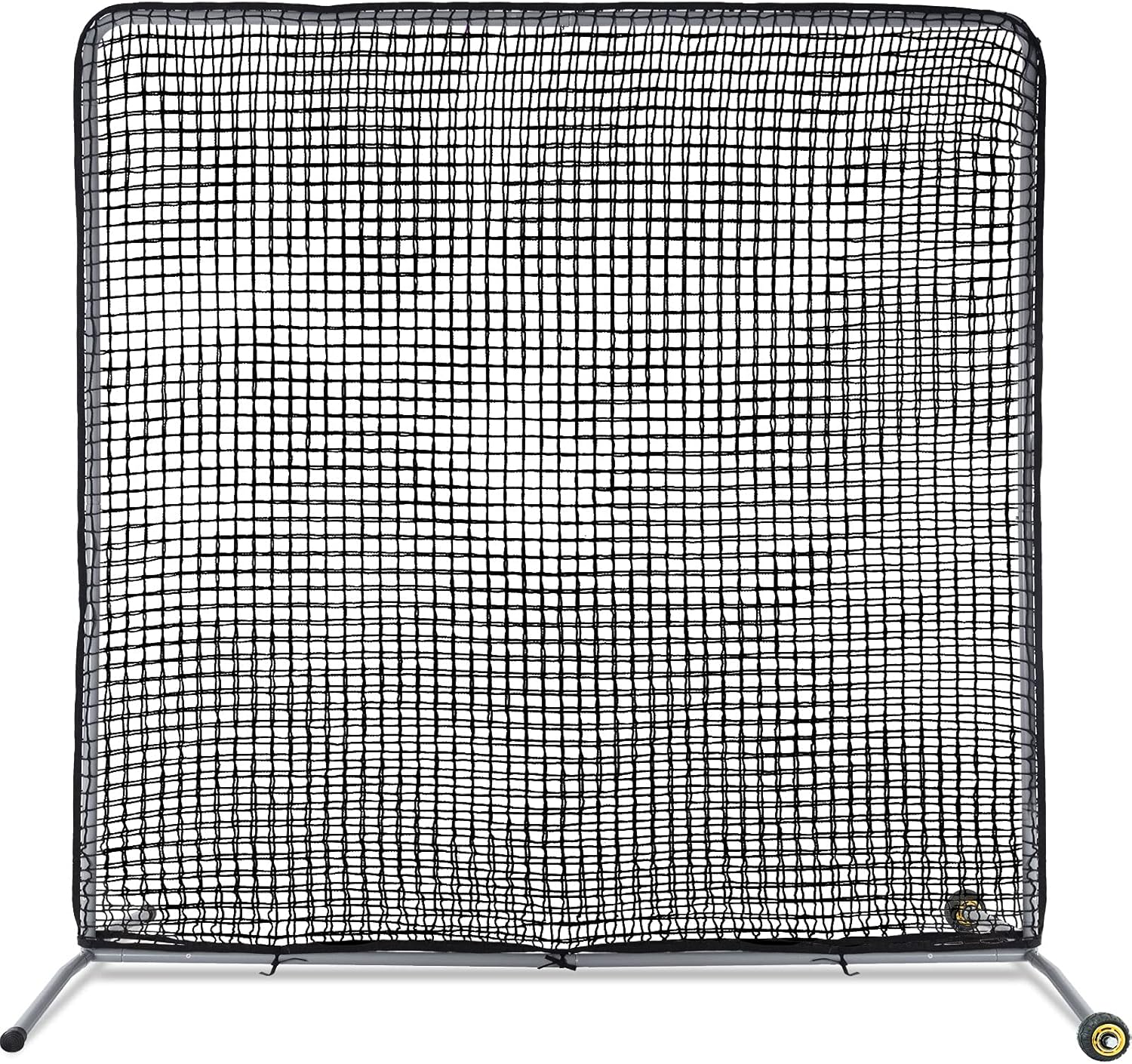 Gagalileo Baseball Pitching Screen Protective Net with Wheels 7x7Ft