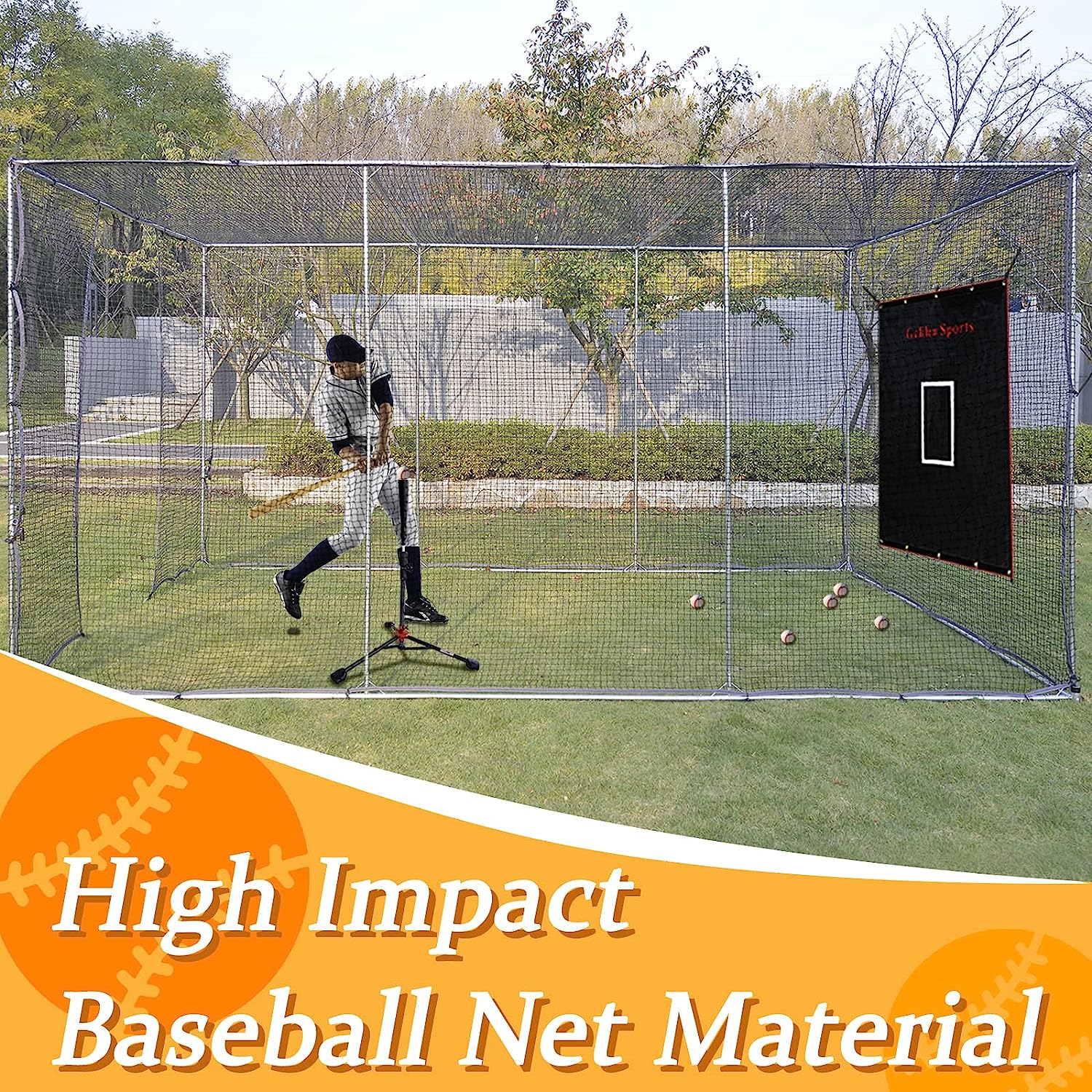 16X10X8 Gagalileo Baseball Batting Cage/ Backyard/Heavy Pitching Cage
