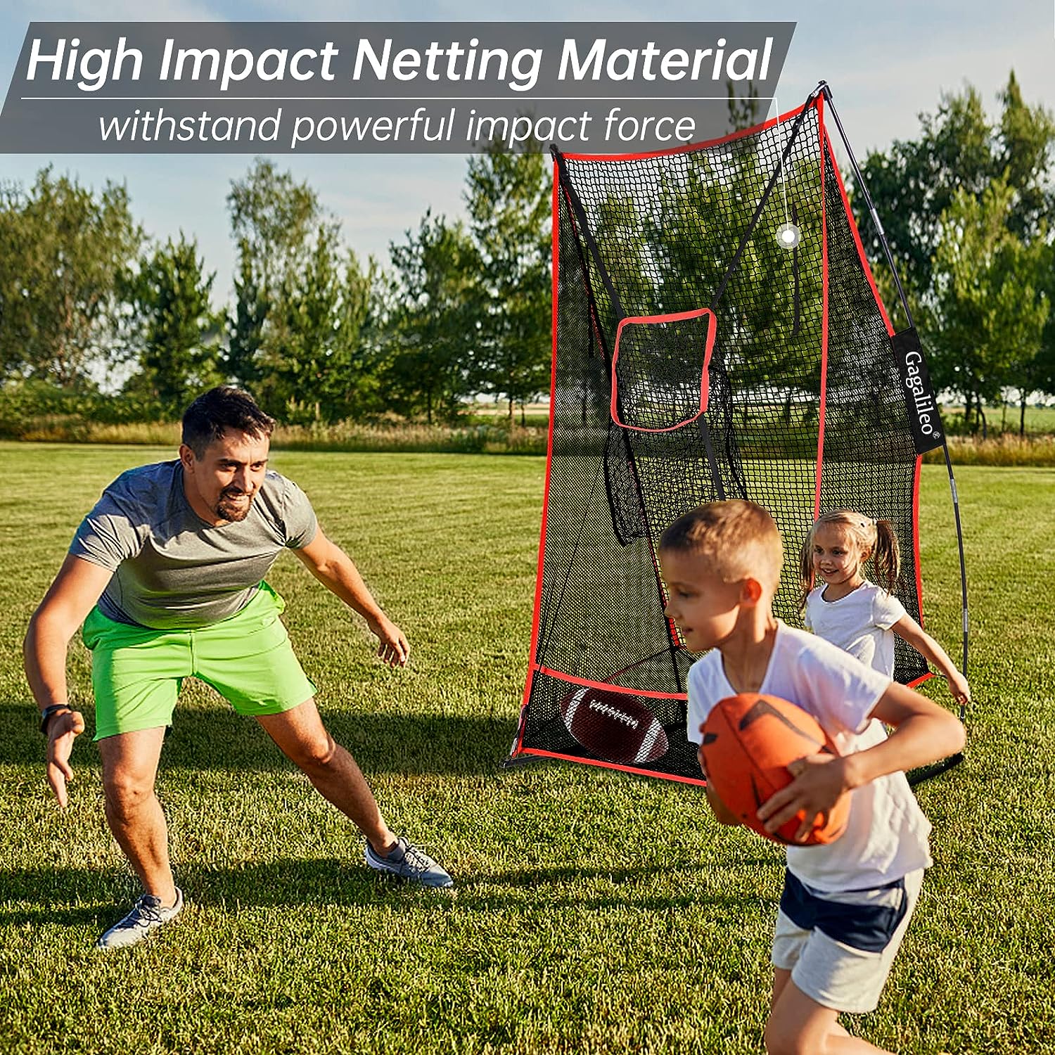 Galileo Football Kicking Cage/3x6Football Throwing Net