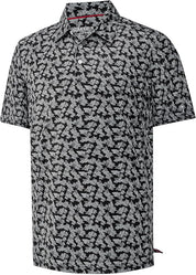 Mens Golf Shirt Moisture Wicking Dry Fit Print Performance Short Sleeve Polo Shirts for Men