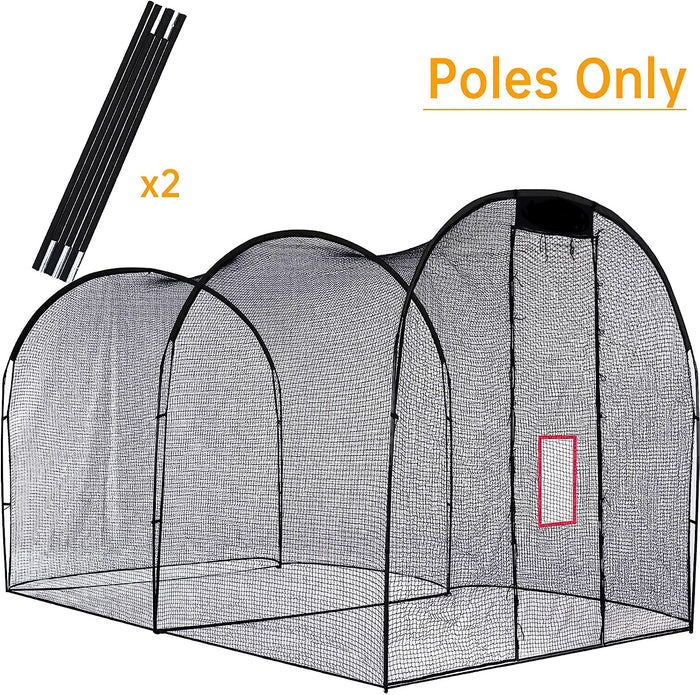 Reemplazo de postes de jaula de bateo de béisbol 16x10x10/postes de fibra de vidrio 2 piezas