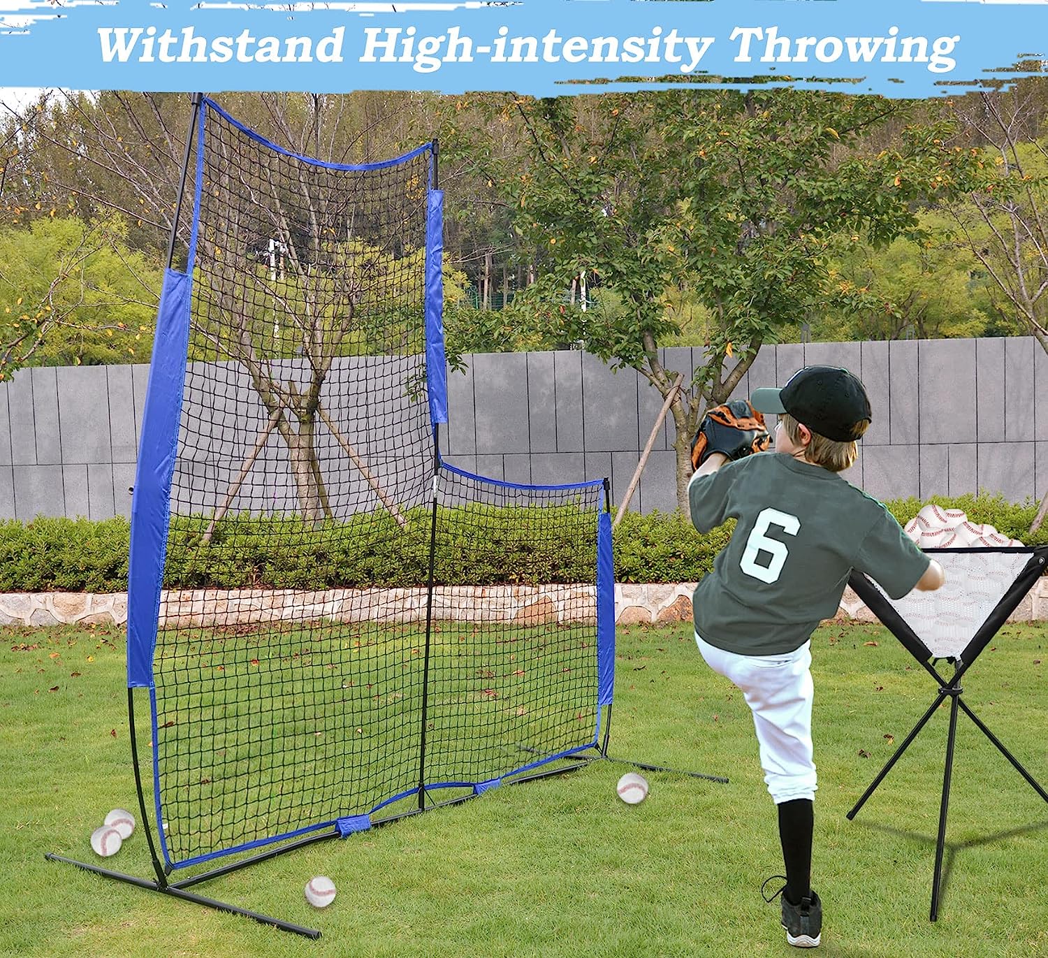 Gagalileo L-Shaped Softball relacement Pitching Screen 7×7ft