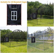 Gagalileo Backstop,Pitching Backstop,Fastpitch Baseball Backstop,Backstop with Strike Zone,Pitching Backdrop,Rubber Vinyl Backstop,Vinyl Batting Cage Backdrop - Galileo Sports