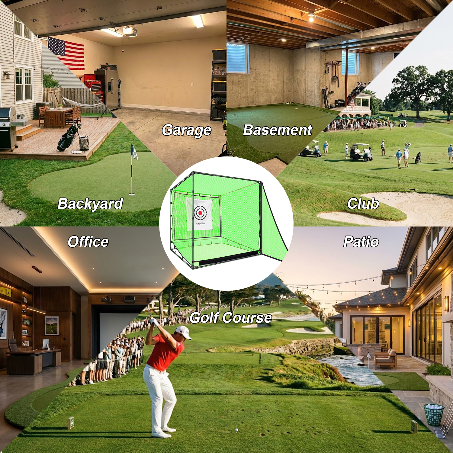 Gagalileo Golf Hitting Backyard Cage 7X7x7ft