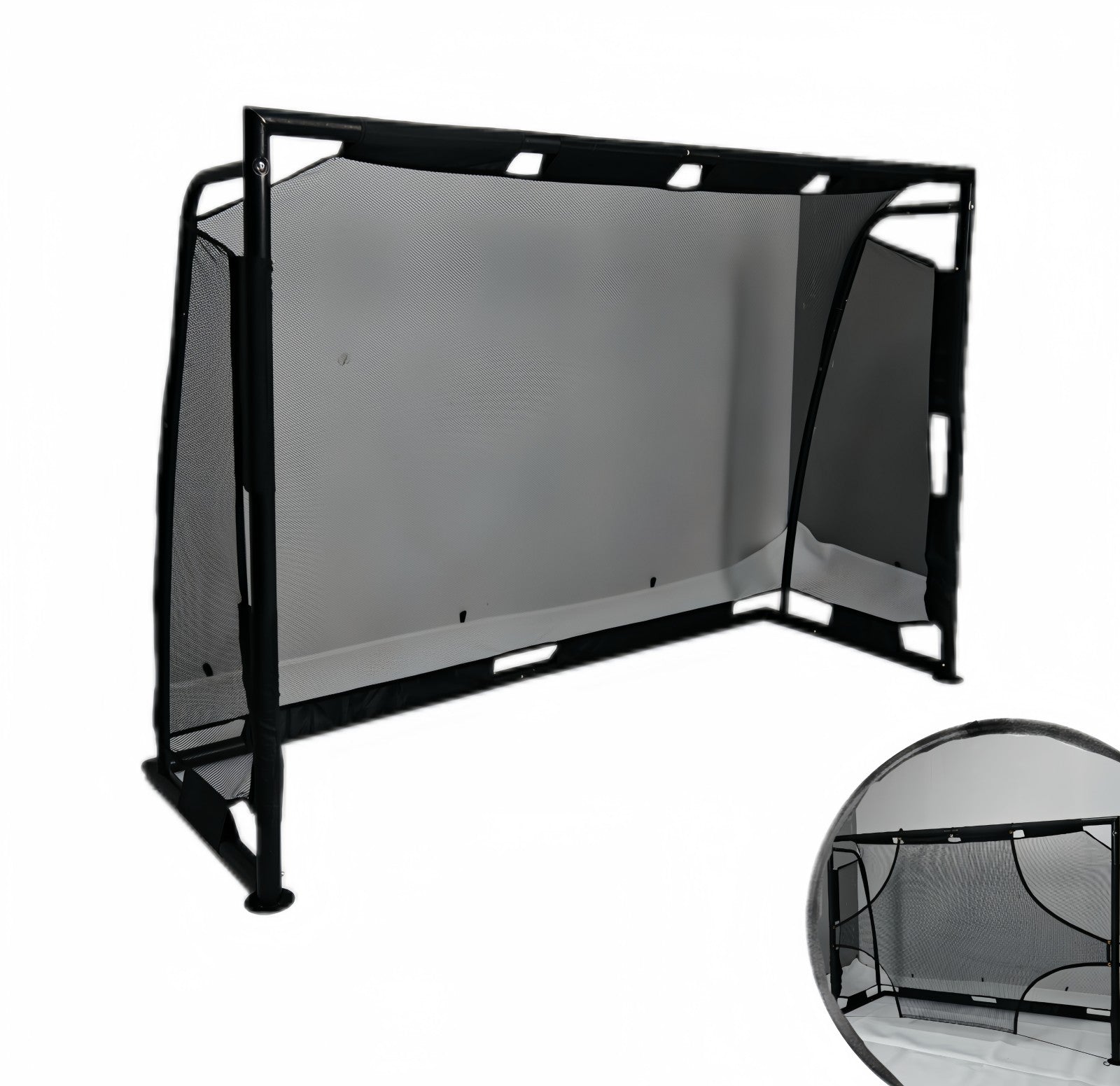 6x4FT Pop Up Soccer Goal Set - Complete Backyard Training Equipment with Ball, Target Cloth & Cones | Multi-Sport Use for Football, Baseball & Softball Practice