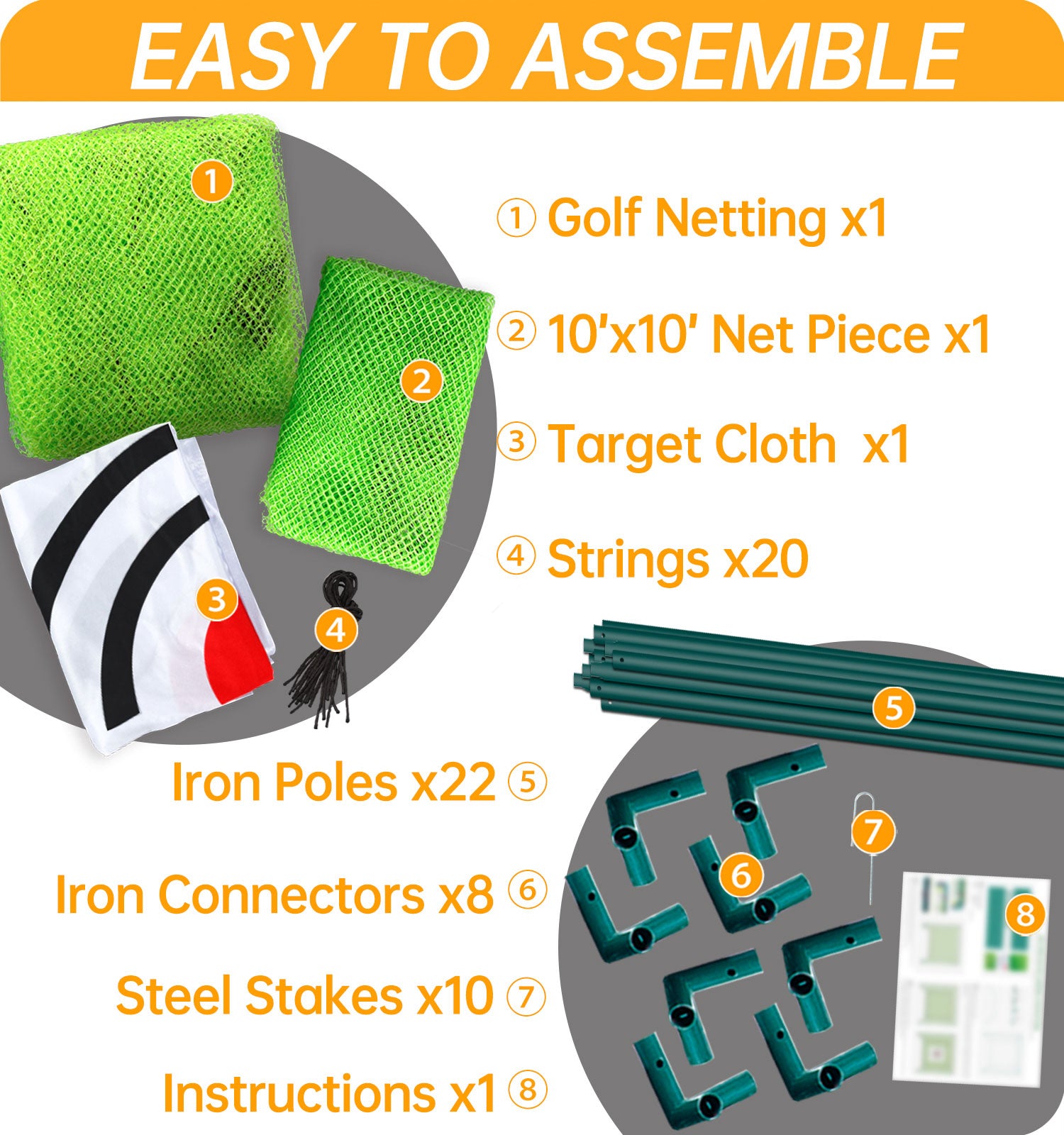 Gagalileo Golf Hitting cage 3 x3 x 3