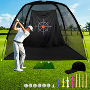 Men’s Golf Hitting Practice Net – Real Ball Compatible, 8x6x5 ft, Indoor & Outdoor Driving