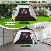 Golf Hitting Practice Nets for Backyard with Balls/Turf Mat/Tees/Hat/Target/Bag 12x7x6.6 ft