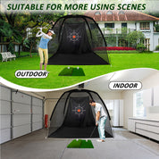 Men’s Golf Hitting Practice Net – Real Ball Compatible, 8x6x5 ft, Indoor & Outdoor Driving