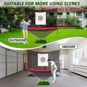 Golf Driving Net with Turf Mat, Tees & Balls – Indoor Outdoor Golf Training Set for Men & Golf Lovers