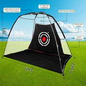 Golf Hitting Practice Nets for Backyard with Balls/Turf Mat/Tees/Hat/Target/Bag 12x7x6.6 ft