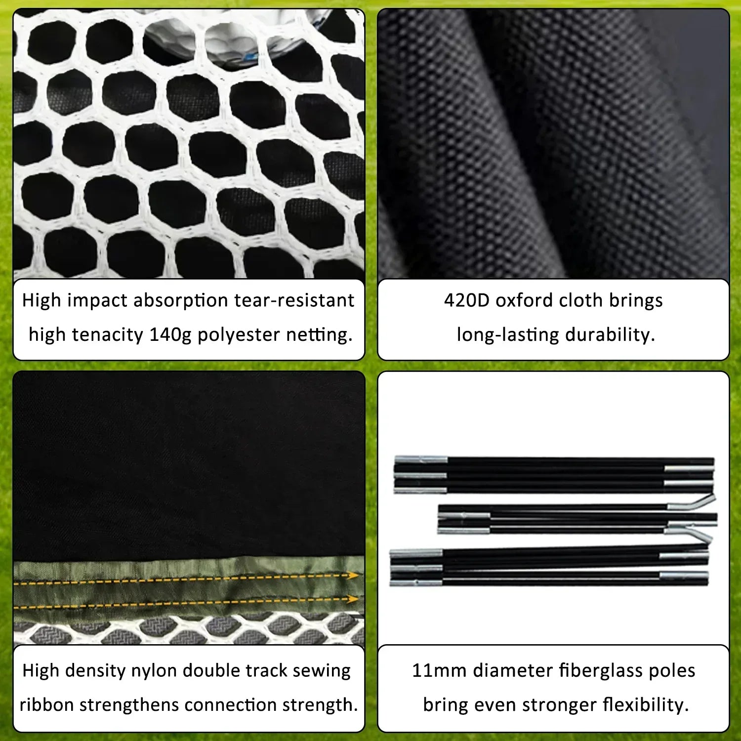 Complete Golf Practice Set – 12x7ft Net + Real Balls & Turf Mat | Gift for Men - Galileo Sports