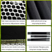 Golf Hitting Practice Nets for Backyard with Balls/Turf Mat/Tees/Hat/Target/Bag 10x7x6ft