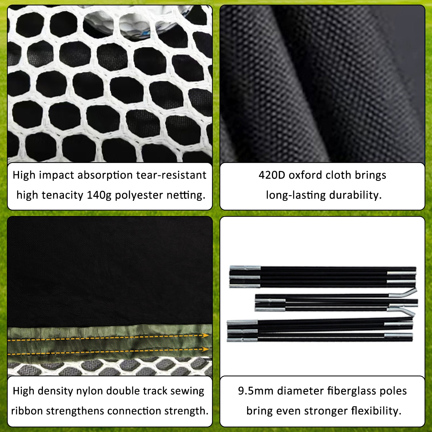 Golf Hitting Net Set – 10x7ft with Balls, Turf, Target & Bag | Driving Practice for Men – Indoor Outdoor Use