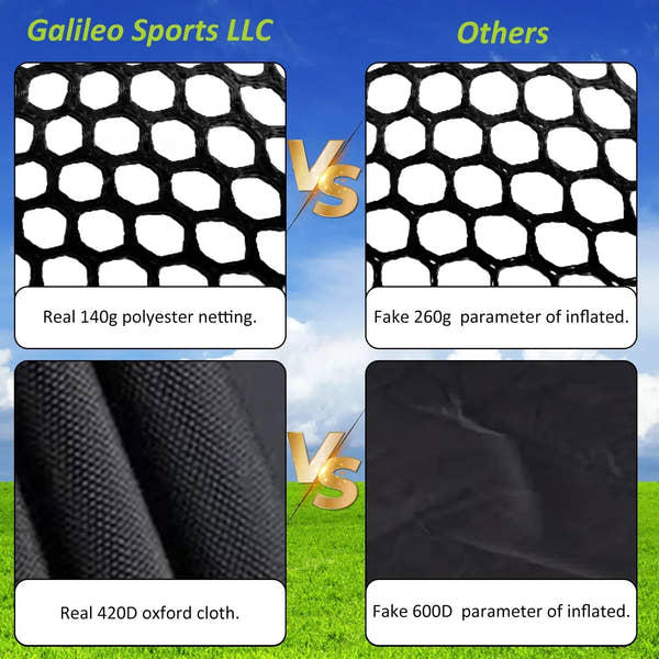 Heavy Duty Golf Practice Net for Backyard & Indoor Use – Real Ball Driving Training for Men - Galileo Sports
