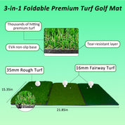 Golf Hitting Practice Nets for Backyard with Balls/Turf Mat/Tees/Hat/Target/Bag 12x7x6.6 ft