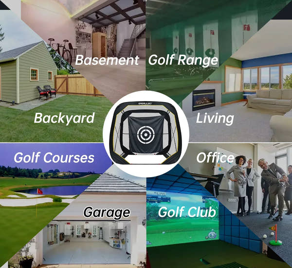 Golf Practice Hitting Nets for Backyard 6 x6 x3 - Galileo Sports