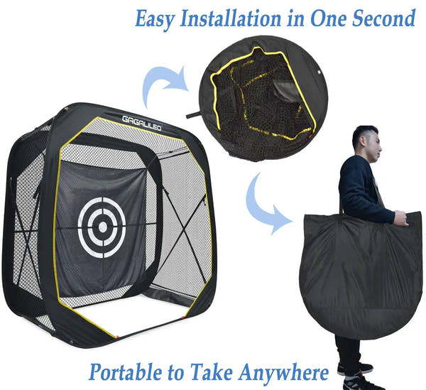 Golf Practice Hitting Nets for Backyard 6 x6 x3 - Galileo Sports