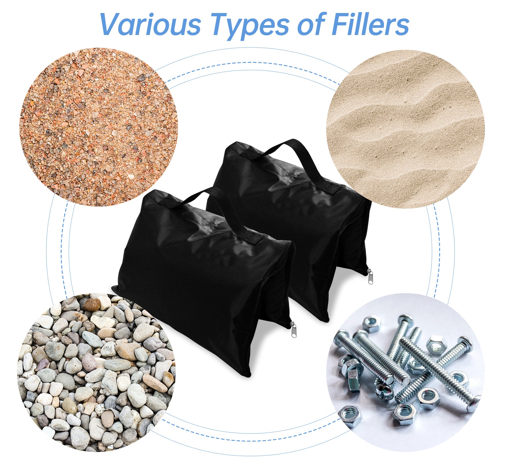 Galileo net sandbag, weight-stable sandbag, weight-stable, can hold up to 12 pounds, Lacrosse,Badminton and Baseball Net goal (includes sand, not included)