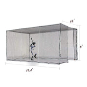 Baseball Softball Batting Cage with Wheels Rolling, Portable to Move| 16.4'X10'X8' | Galileo Sports-JP