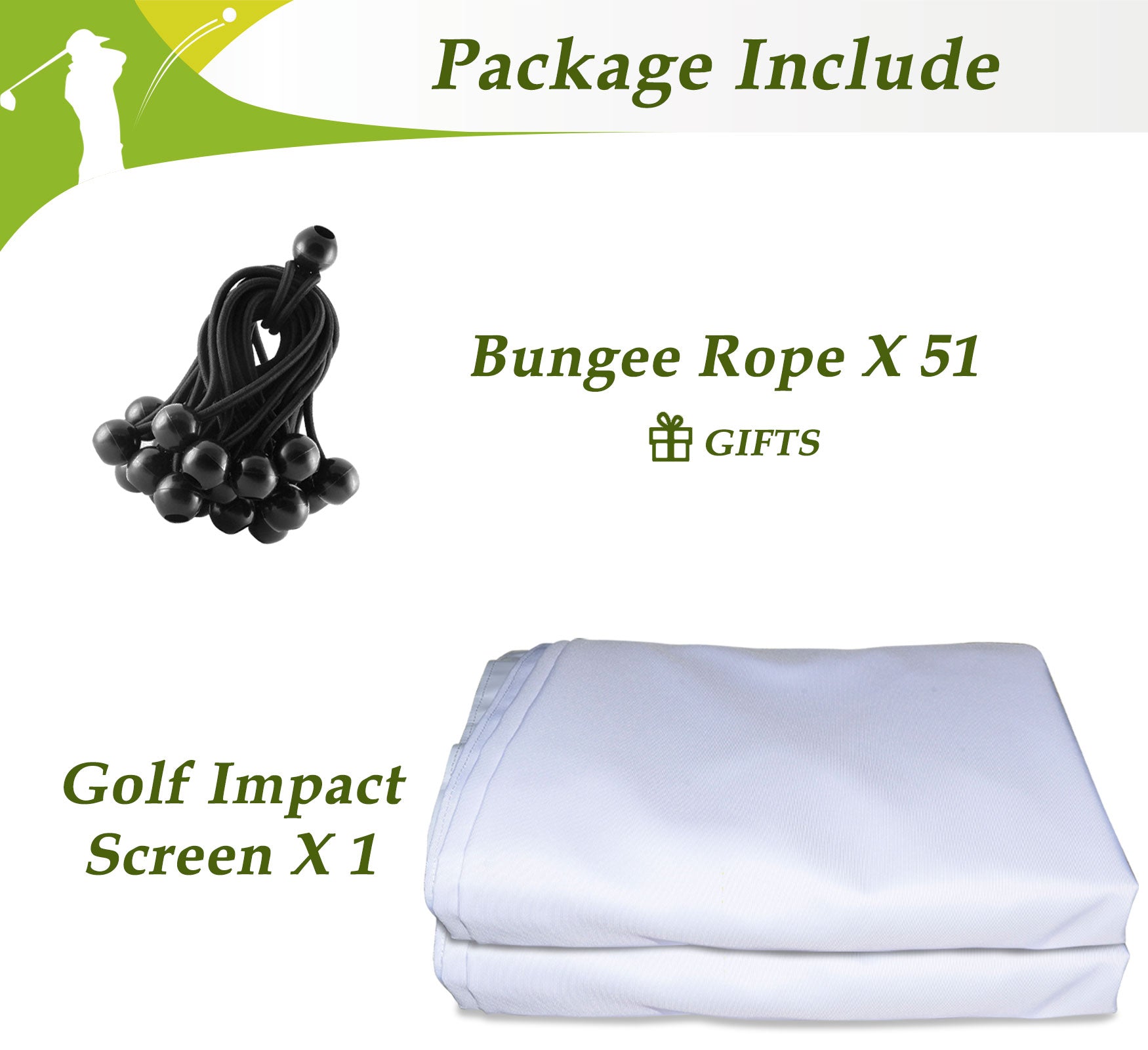 Golf Simulator Enclosure Nets - Complete Set with Frame and HD Impact Screen Kit 10 x 8 ft, 12 x 9 ft, or 14 x 8 ft