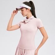 Galileo Women's Golf Shirt Sleeveless Lightweight V Neck Tennis Polo Shirts with Collar Quick Dry Athletic Tops for Women