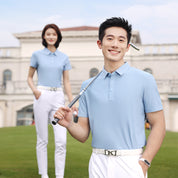 Mens Golf Shirt Moisture Wicking Dry Fit Print Performance Short Sleeve Polo Shirts for Men