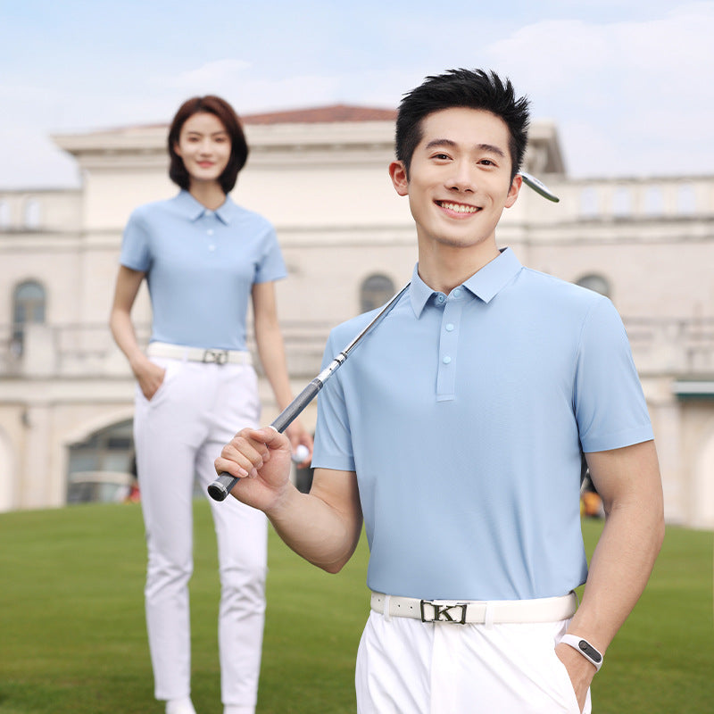 Mens Golf Shirt Moisture Wicking Dry Fit Print Performance Short Sleeve Polo Shirts for Men