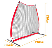 Galileo Baseball Screen A-Frame, 7X7FT Pitching Screen Baseball Softball Training Net with A Carry Bag, Portable Baseball Softball Pitcher Safety Protective Screen-CAD