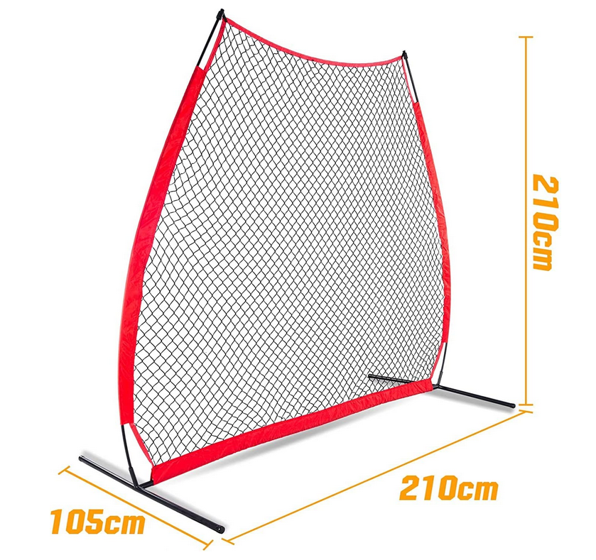 Galileo Baseball Screen A-Frame, 7X7FT Pitching Screen Baseball Softball Training Net with A Carry Bag, Portable Baseball Softball Pitcher Safety Protective Screen-CAD