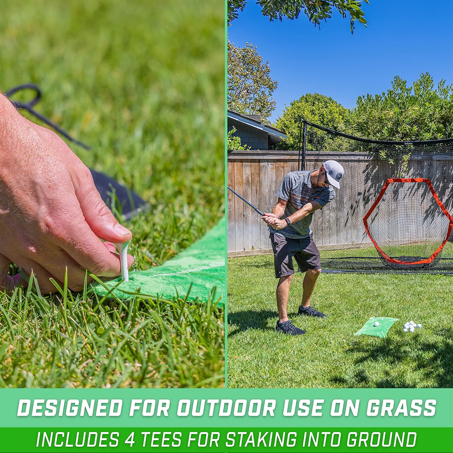 olf Swing Impact Training Mat - Fix Hooks, Slices, and More - Choose Indoor or Outdoor Swing Spot Mat