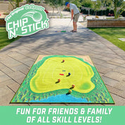 Chip N' Stick - Choose Classic, Darts or Islands - Giant Golf Games with Balls and Chipping Mat