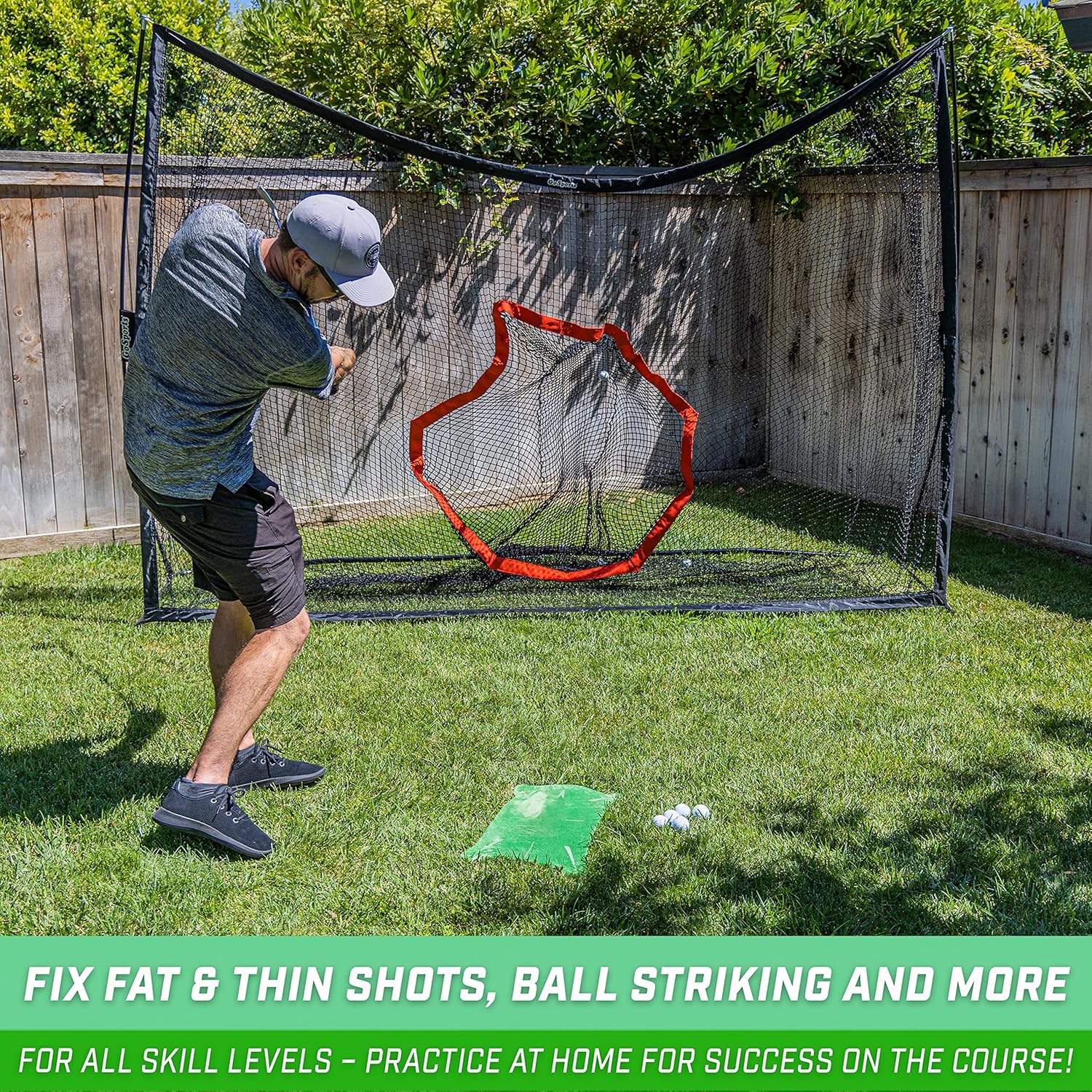 olf Swing Impact Training Mat - Fix Hooks, Slices, and More - Choose Indoor or Outdoor Swing Spot Mat