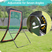 Baseball&Lacrosse Rebounder Net – 4FT x 7FT Multi-Position Pitch Back Trainer – Pitching, Fielding & Lacrosse Practice Net with High-Impact Bounce