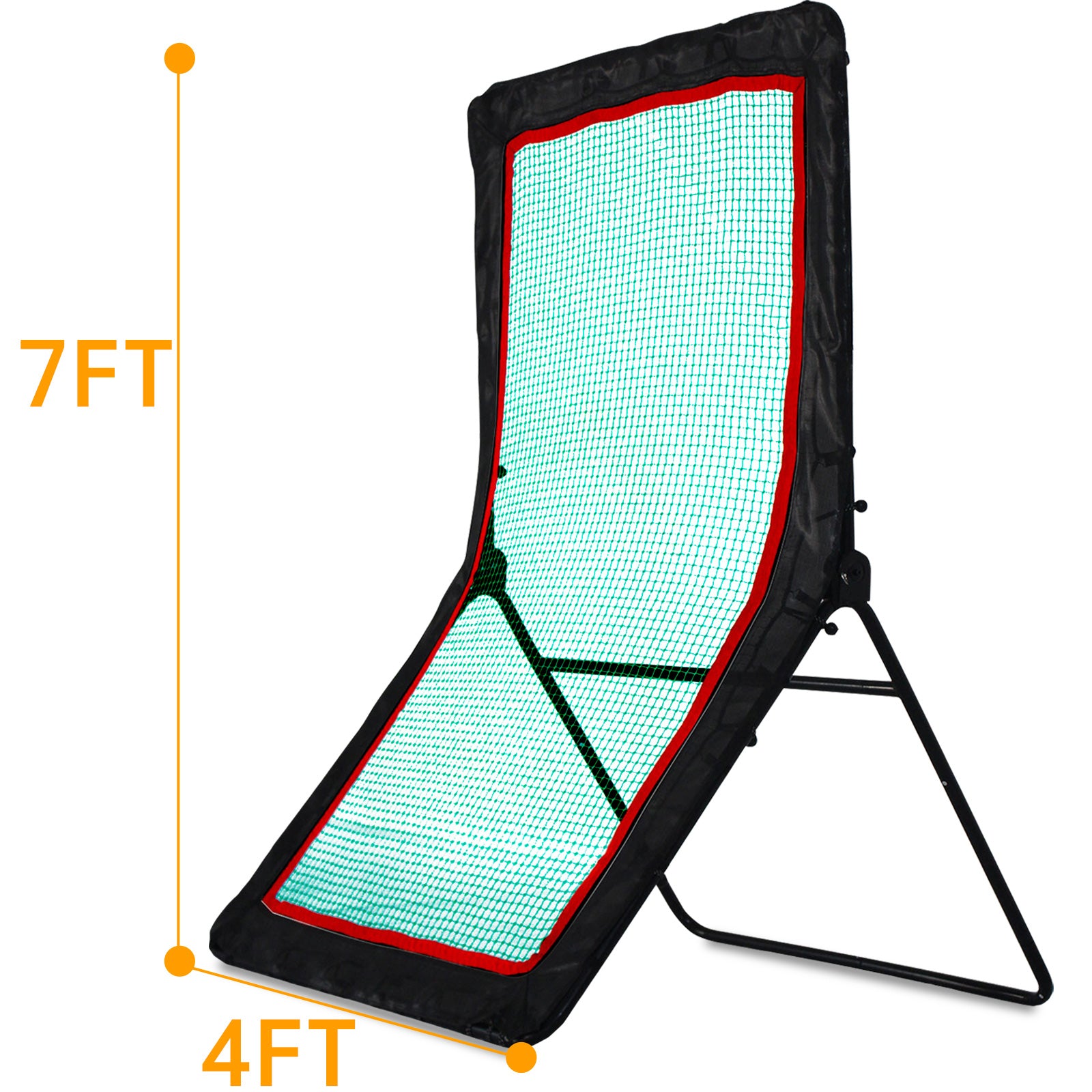 Baseball&Lacrosse Rebounder Net – 4FT x 7FT Multi-Position Pitch Back Trainer – Pitching, Fielding & Lacrosse Practice Net with High-Impact Bounce