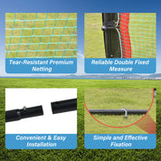 Baseball&Lacrosse Rebounder Net – 4FT x 7FT Multi-Position Pitch Back Trainer – Pitching, Fielding & Lacrosse Practice Net with High-Impact Bounce