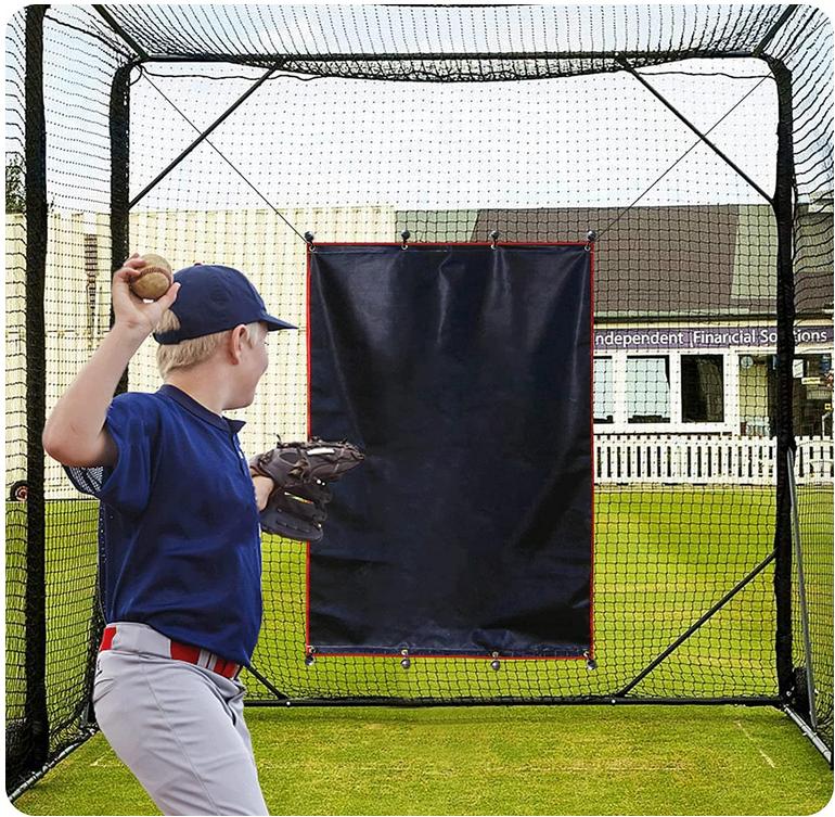 Gagalileo Backstop,Pitching Backstop,Fastpitch Baseball Backstop,Backstop with Strike Zone,Pitching Backdrop,Rubber Vinyl Backstop,Vinyl Batting Cage Backdrop