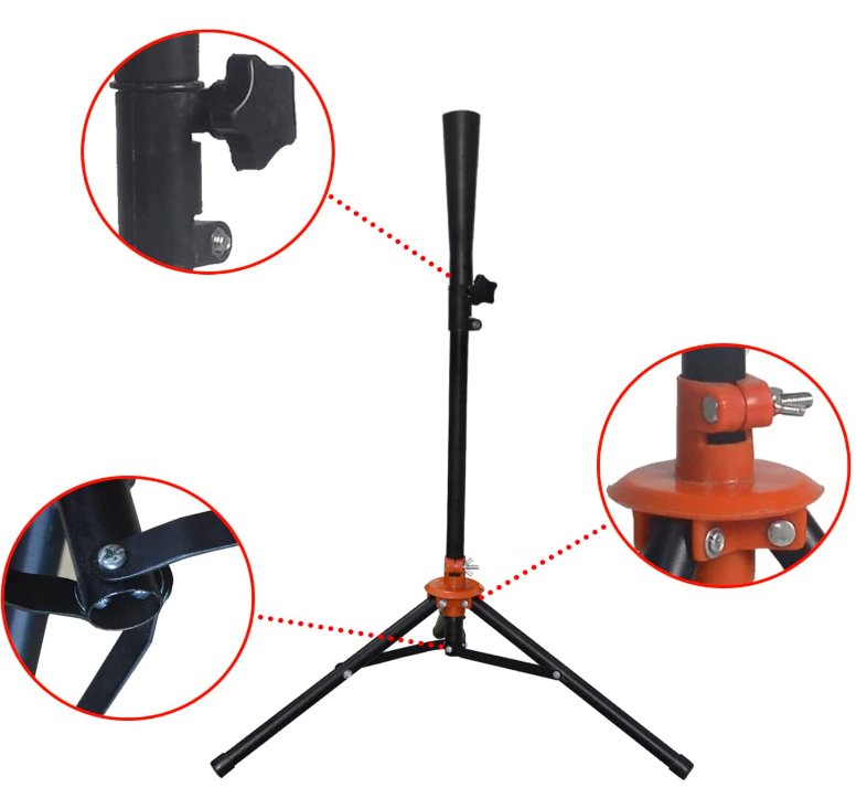 Galileo Baseball Adjustable Height Hitting Batting Tee-CAD
