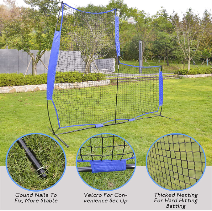Gagalileo L-Shaped Softball relacement Pitching Screen 7×7ft