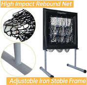 Pitching Net,9 Pocket Target Pitching Net for Baseball, Baseball Pitching Target,Adjustable Heights and Angles,Pitching Net Aid for Throw Training, Heavy Duty Steel Frame-Portable Pitching Net