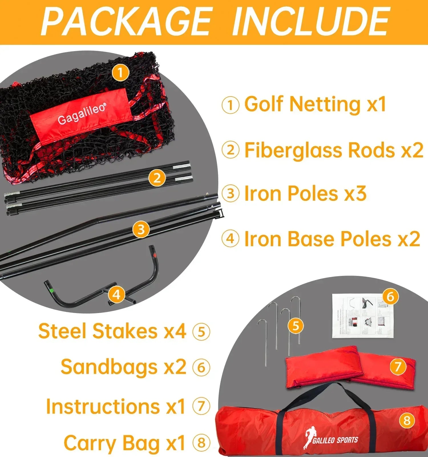 Gagalileo sports Football Throwing Net 7x4ft - Galileo Sports