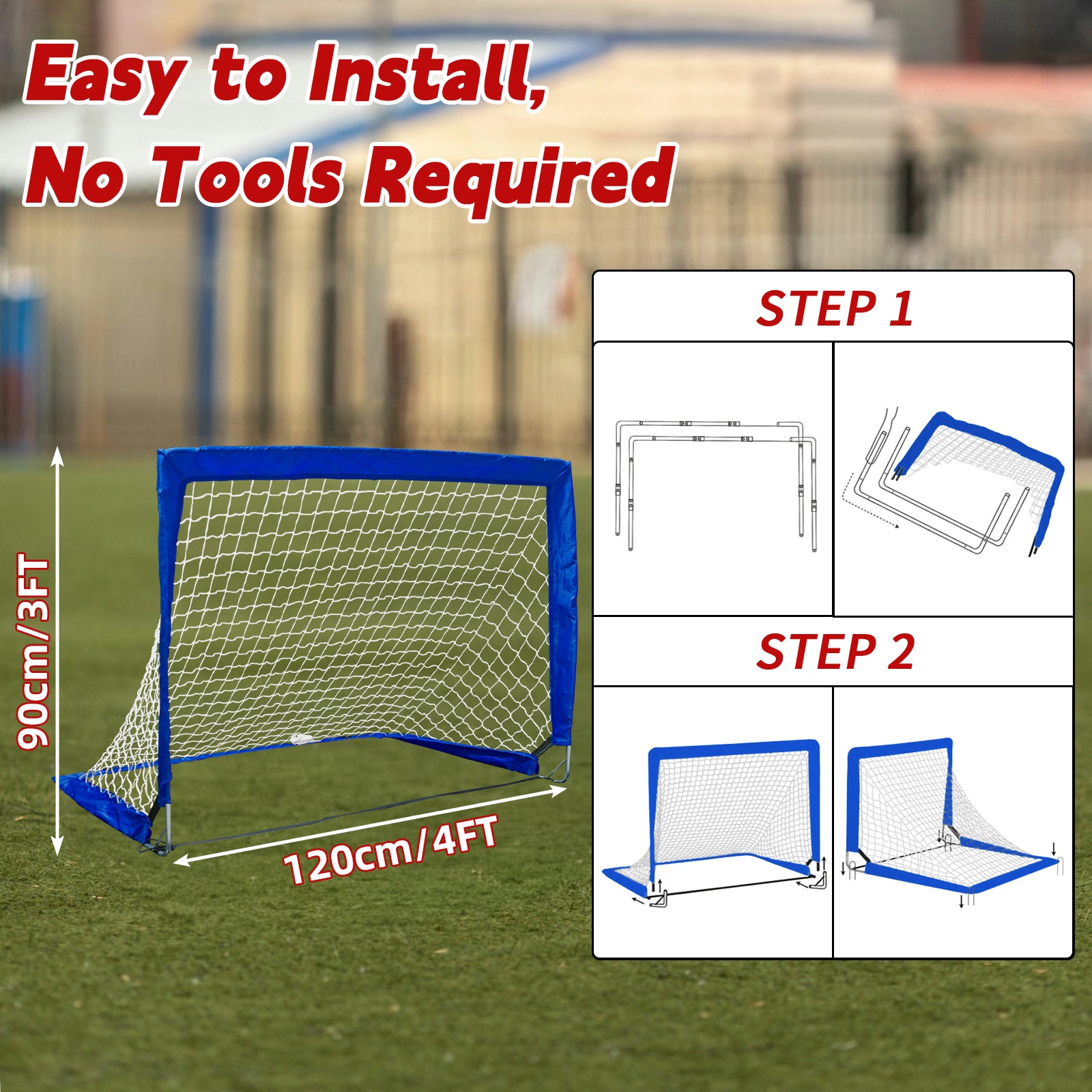 Galileo Portable Soccer Goals for Kids 4 x 3 ft