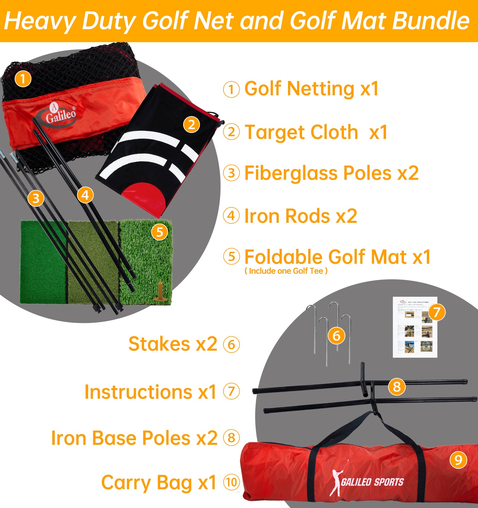 8x7 Golf Hitting Net for Backyard Training Equipment